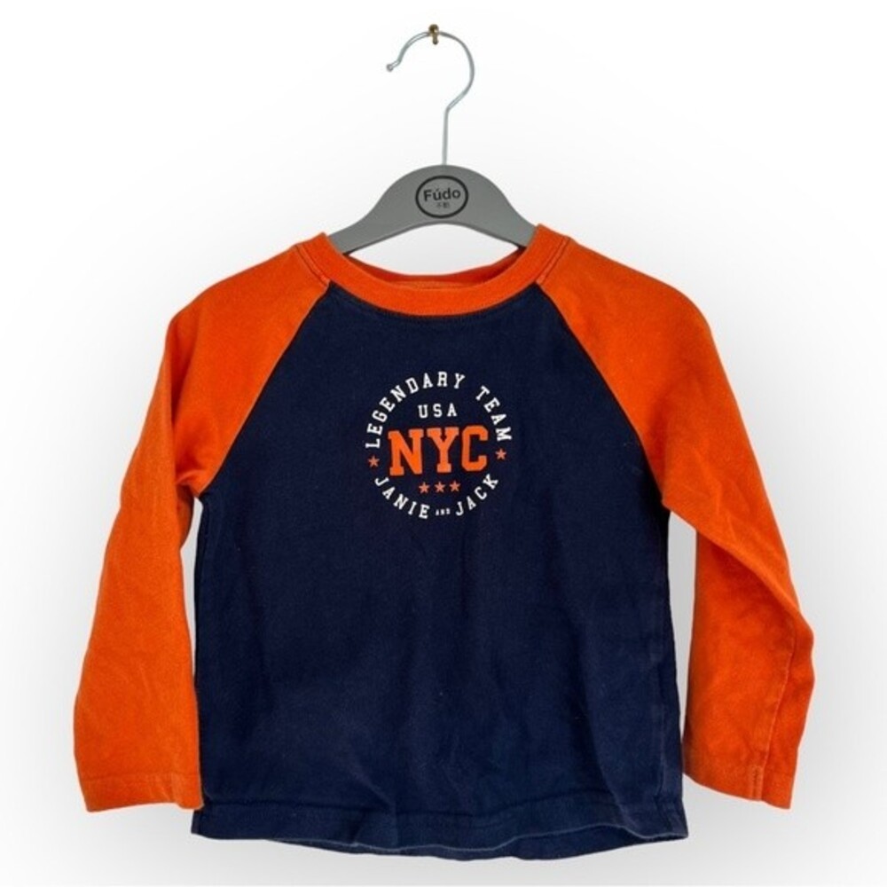 Janie and Jack | Orange and Blue NYC Tee